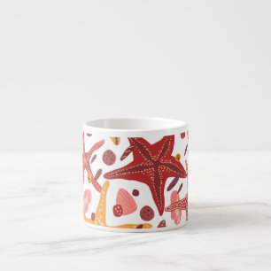 Tasse Expresso Starfish Shells : Motif scandinave