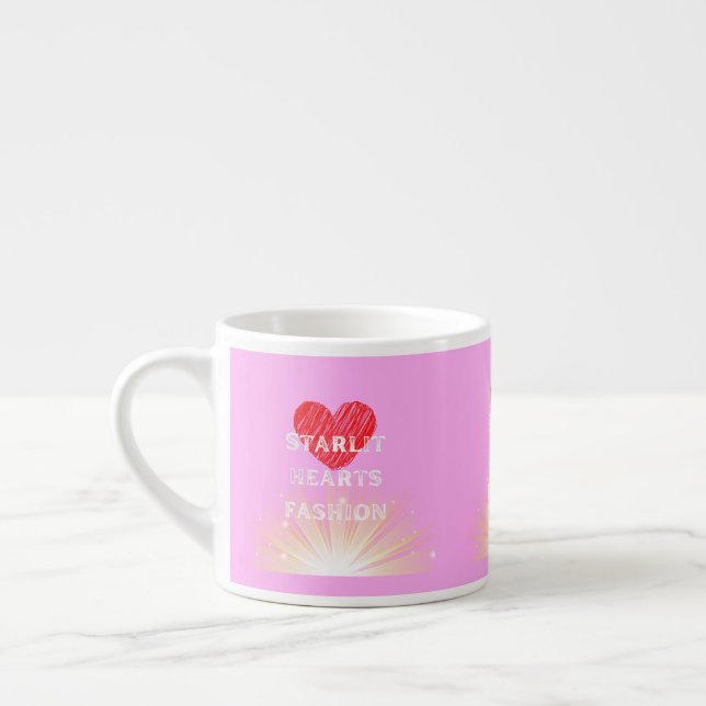 Tasse Expresso Starlit Coeurs Mode Coeur rouge Shine (Gauche)