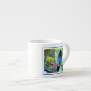 Tasse Expresso Steller's Jay Painting - Art original pour oiseaux