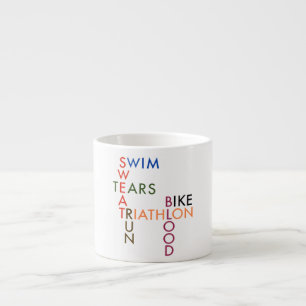 Tasse Expresso Sueur et larmes de sang de triathlon