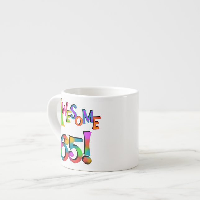 Tasse Expresso Super 65 Tshirts et cadeaux d'anniversaire (Devant gauche)