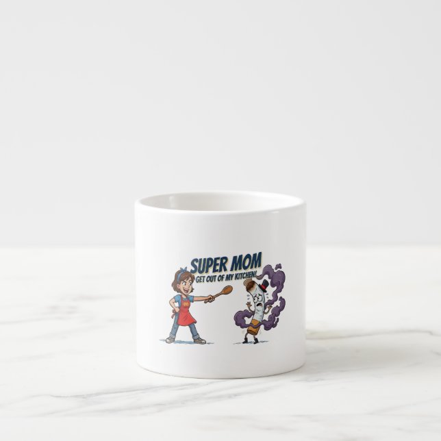 Tasse Expresso Super Maman Succès du Sevrage du Tabac (Devant)
