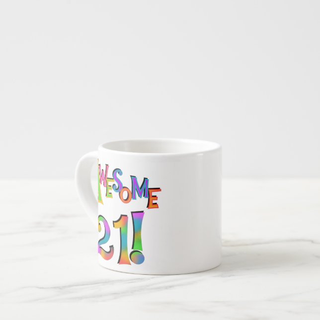 Tasse Expresso Superbe 21 T-shirts et cadeaux d'anniversaire (Devant gauche)