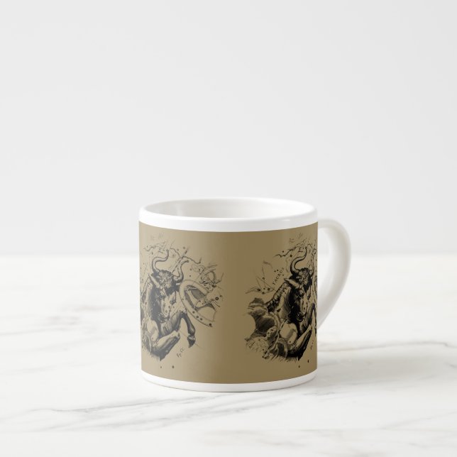 Tasse Expresso Symbole de Taurus Constellation Hevelius circa 169 (Devant droit)