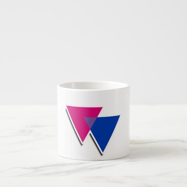 TASSE EXPRESSO SYMBOLE DU TRIANGLE BISEXUEL 3D (Devant)