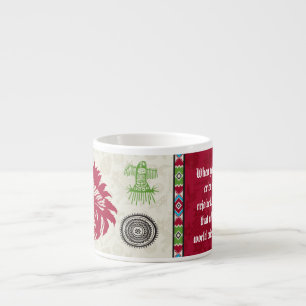 Tasse Expresso Symboles de Natif américain et sagesse - chef