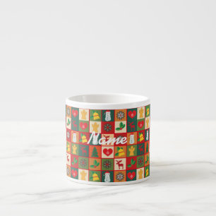Tasse Expresso Symboles de Noël Medley Art Thunder_Cove