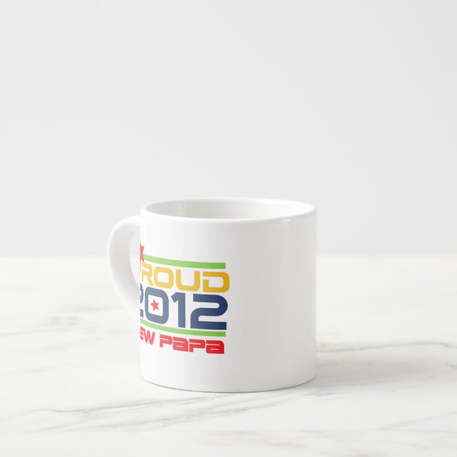 Tasse Expresso T-shirts et cadeaux Proud New Papa 2012 (Devant gauche)