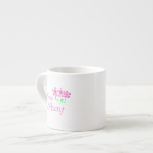 Tasse Expresso T-shirts et cadeaux Tante Fleurs Roses
