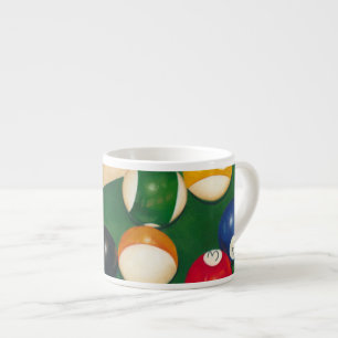 Tasse Expresso Table de billard Lifelike avec boules et craie