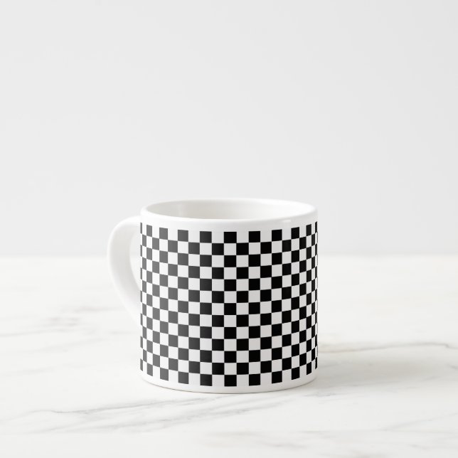 Tasse Expresso Tableau de bord classique noir et blanc par STaylo (Devant gauche)
