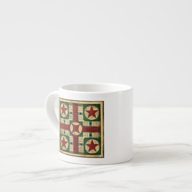 Tasse Expresso Tableau de jeu Antique Parcheesi par Ethan Harper (Devant gauche)
