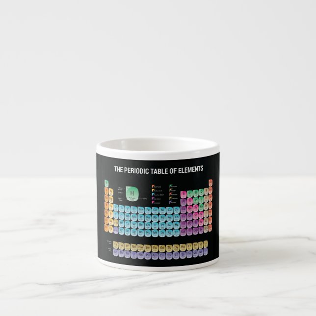 Tasse Expresso Tableau périodique des éléments lancer l'oreiller (Devant)