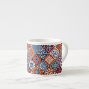 Tasse Expresso Talavera Tles Ciel Orange Bleu Marine Rouge Bourgo
