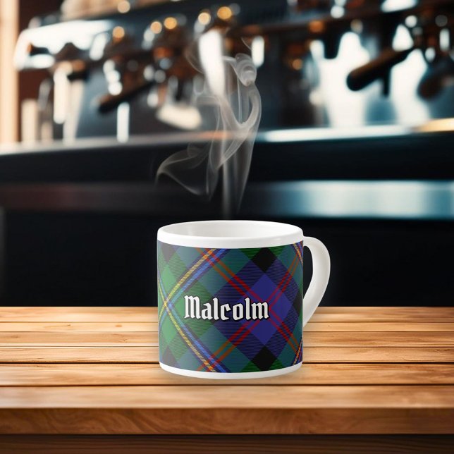 Tasse Expresso Tartan Clan Malcolm (Créateur téléchargé)