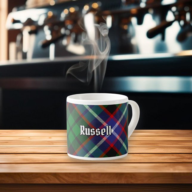 Tasse Expresso Tartan du clan Russell (Créateur téléchargé)