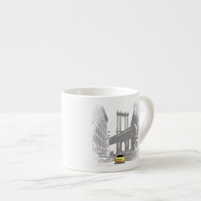 Tasse Expresso Taxi jaune de New York City Nyc (Devant droit)