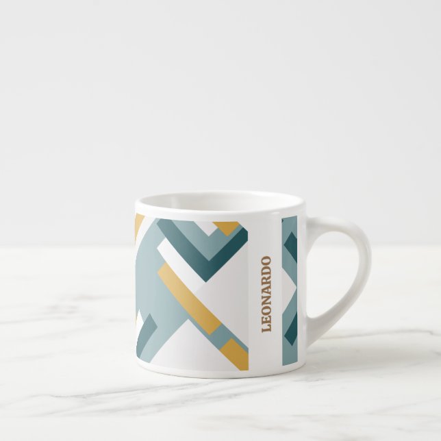 Tasse Expresso Taza Espresso diseño geométrico personalizado (Droite)