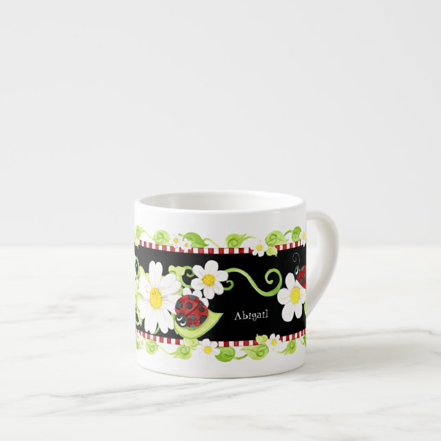 Tasse Expresso Tea-up taille enfant pour les parties de thé, fleu (Devant droit)