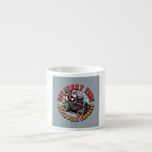 Tasse Expresso Temps de livraison Père Noël Noël Hot Rod