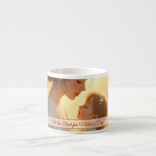 Tasse Expresso Tendre Amour Maternel dans une Lumière Fleurie