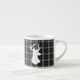 Tasse Expresso Tête d'attelage sur plaque noire et blanche