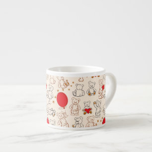 Tasse Expresso Texture avec le nounours