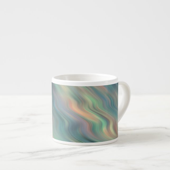 Tasse Expresso Texture bleue Iris Wavy (Devant droit)
