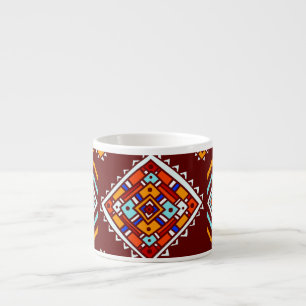 Tasse Expresso Texture traditionnelle tribale, ethnique sans cout