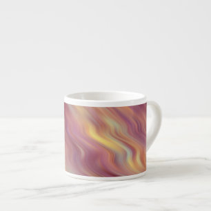 Tasse Expresso Texture vague de Plumeria exotique