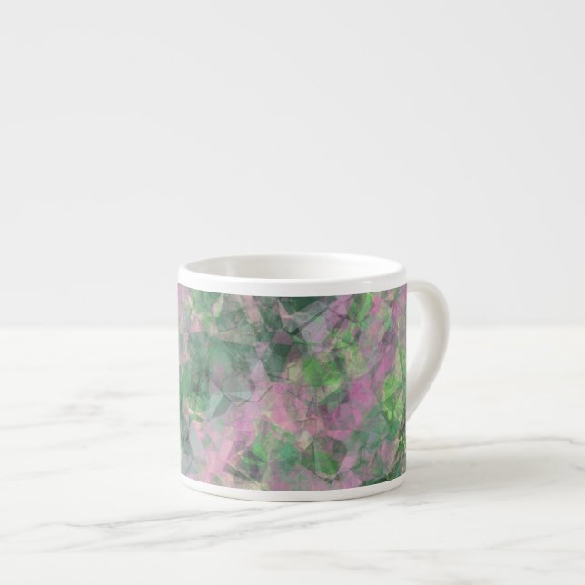 Tasse Expresso Texture verte du printemps dégraissée (Devant droit)