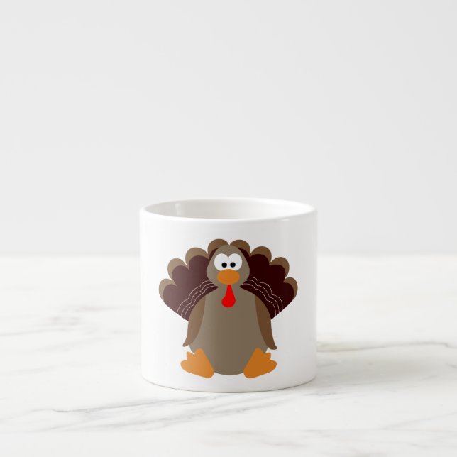 Tasse Expresso Thanksgiving mignon Turquie (Devant)