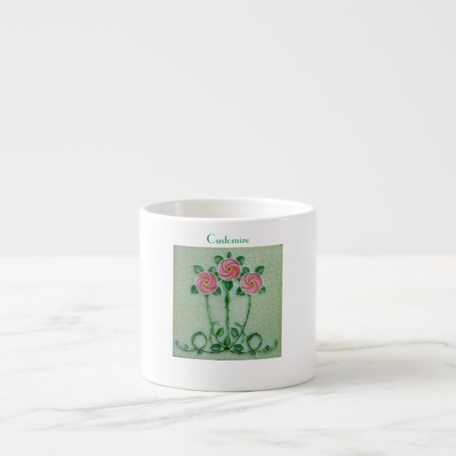Tasse Expresso Three Pink Roses Thunder_cove (Devant)
