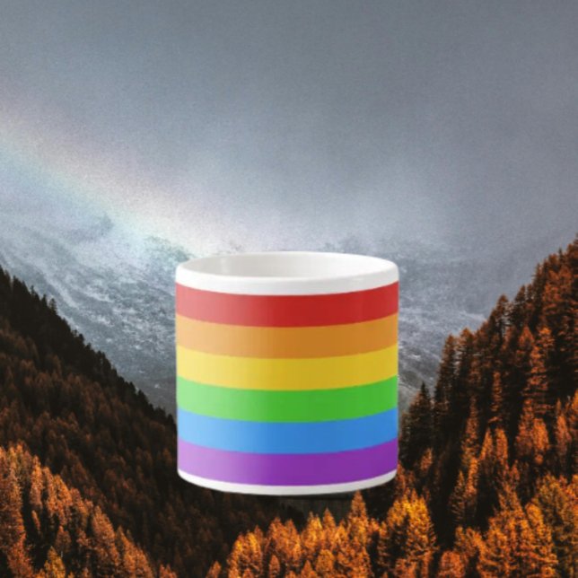Tasse Expresso Tir de fierté : drapeau arc-en-ciel (Créateur téléchargé)