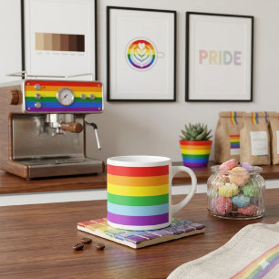 Tasse Expresso Tir de fierté : Drapeau arc-en-ciel