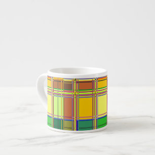 Tasse Expresso Tissu coloré des Caraïbes Madras Tartan