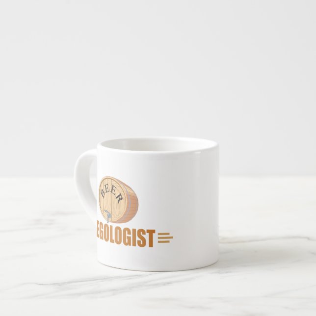 Tasse Expresso Tonneau de bière drôle (Devant gauche)