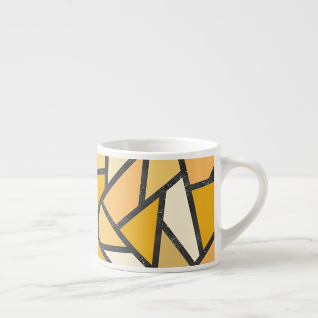 Tasse Expresso Tons de motif en vitrail jaune (Droite)