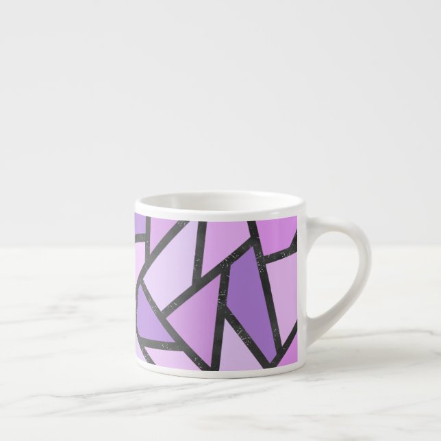 Tasse Expresso Tons du motif en vitrail lilas (Droite)