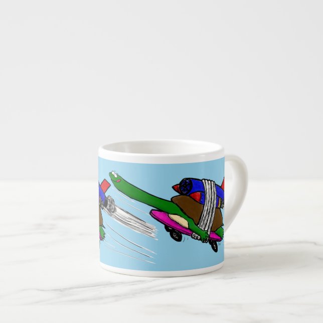 Tasse Expresso Tortue volante (Devant droit)