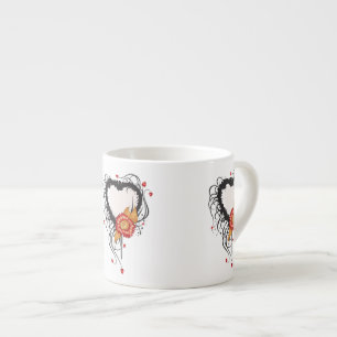 Tasse Expresso Tournesol du coeur noir