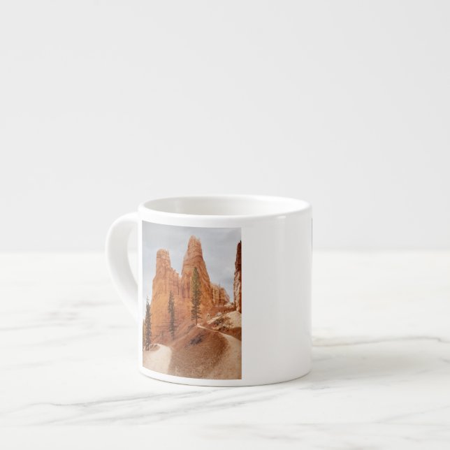 Tasse Expresso Traînée de boucle de Navajo, canyon de Bryce (Devant gauche)