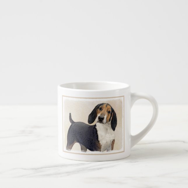 Tasse Expresso Treeing Walker Coonhound Peinture - Art original (Droite)
