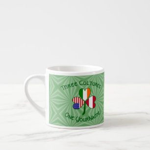 Tasse Expresso Trèfle personnalisé américano-irlandais autrichien