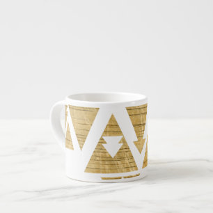 Tasse Expresso Triangles et flèches en bois