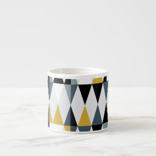 Tasse Expresso Triangles : Motif géométrique Vintage moderne.