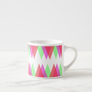 Tasse Expresso Triangles rouge et vert