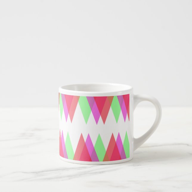 Tasse Expresso Triangles rouge et vert (Droite)