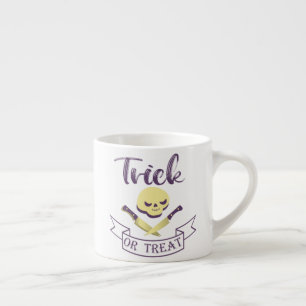 Tasse Expresso Tricoter ou traiter les os croisés du crâne Ruban