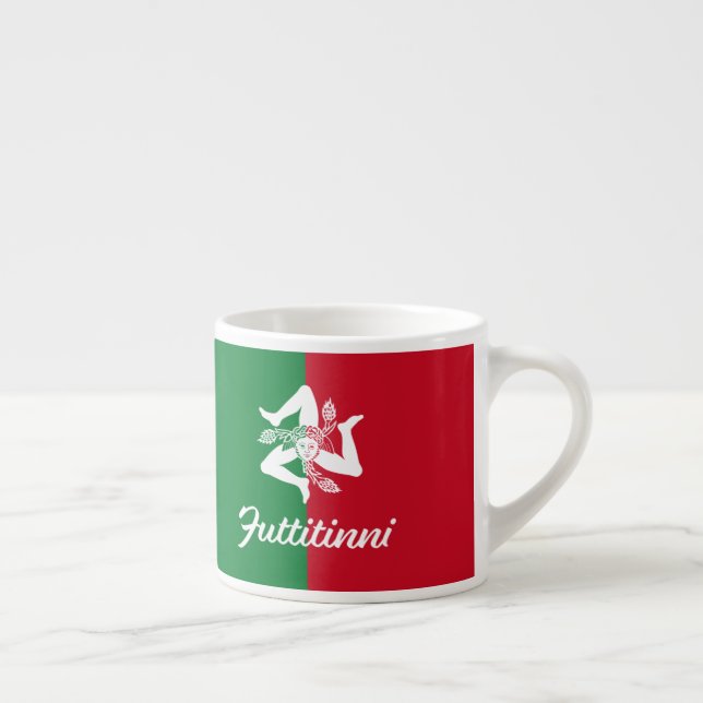 Tasse Expresso Trinacria sicilienne et Futtitinni (Droite)